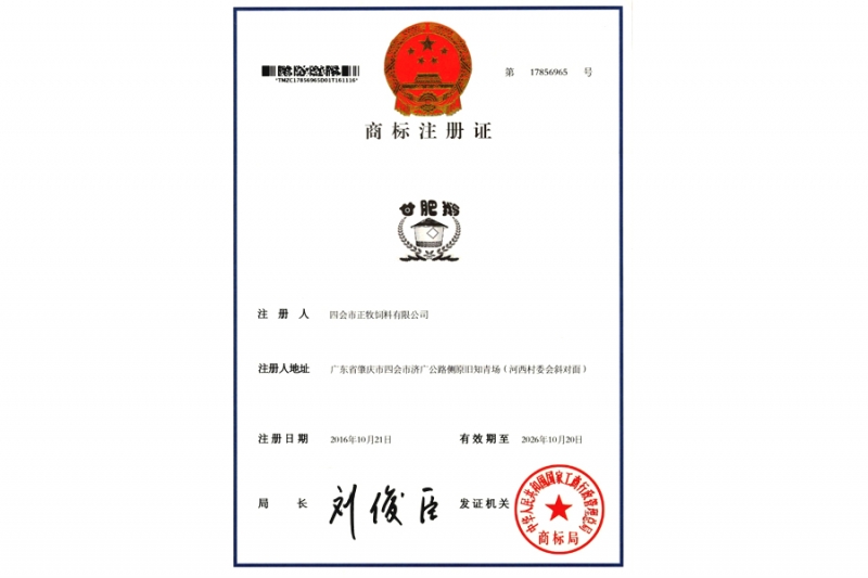 甘肥鵝商標注冊認證